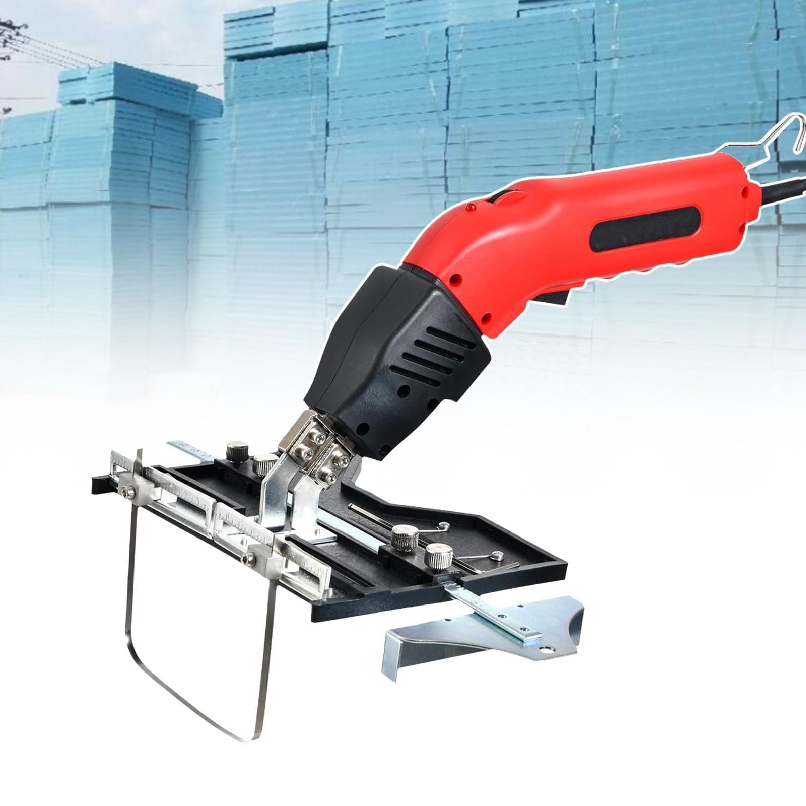 Electric hot foam cutter, foam cutter with slotting/grooving, foam cutting tool, air cooled hot foam cutter 200W/250W with 2 blades(Ks250,220V)