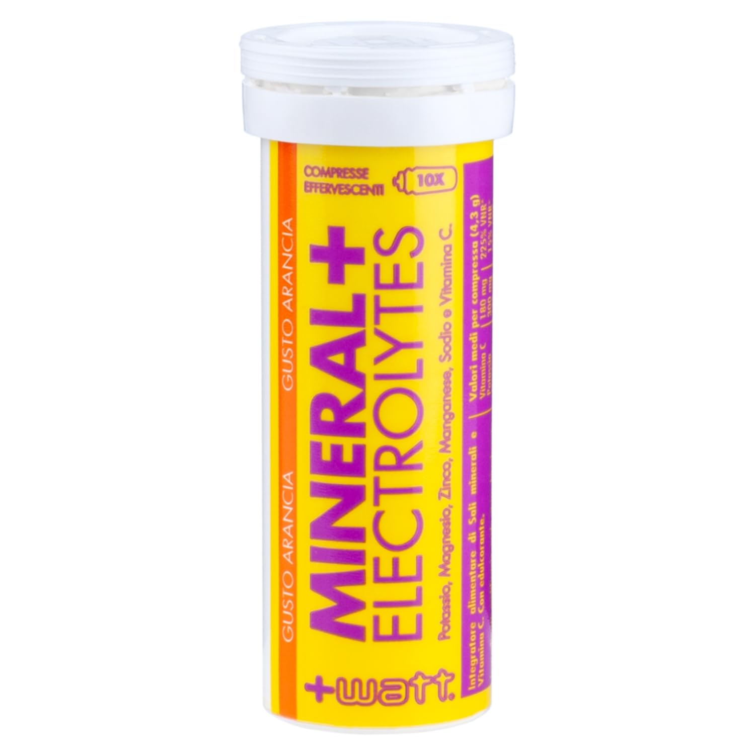 Mineral+ Electrolyte 10 compresse effervescenti - Integratore di vitamine e sali minerali per il recupero idrosalino, contro stanchezza e affaticamento. GLUTEN FREE