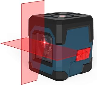 Niveau Laser, RockSeed Cross Line Laser avec Auto-nivellement, Lignes Verticales et Horizontales, Rotatif &agrave; 360 Degr&eacute;s, Pochette de Transport, Batterie Incluse (Rouge)