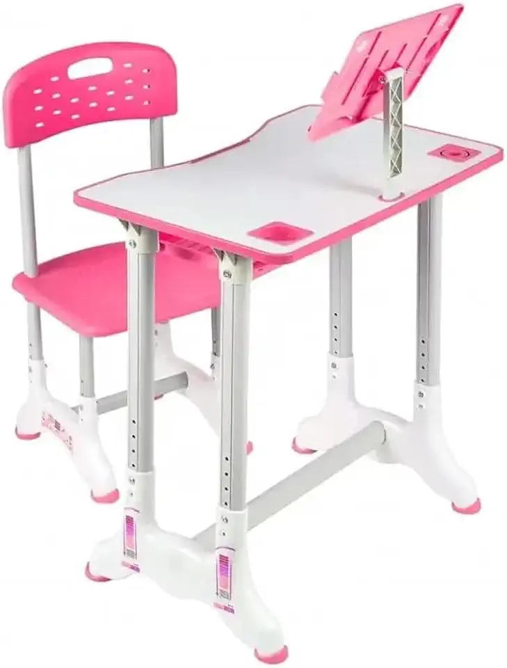 1ST Modern Ergonomic Folding Study Table Multifunctional Desk 80 * 40 * 70cm (Pink)