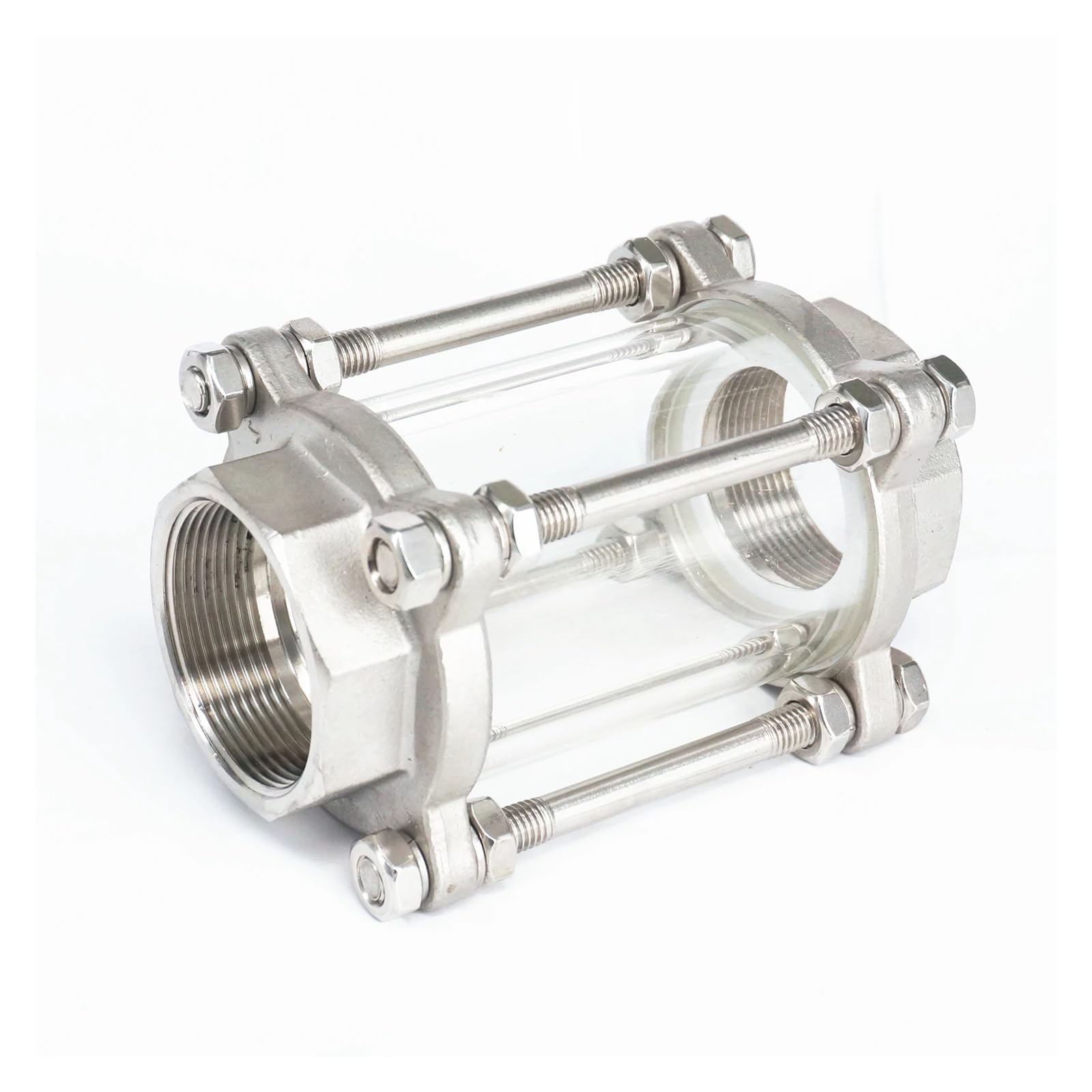 AARTERZZA 2" BSPT Female 304 Stainless Steel Flow Sight Glass Diopter 85 PSI Sealing Silicone