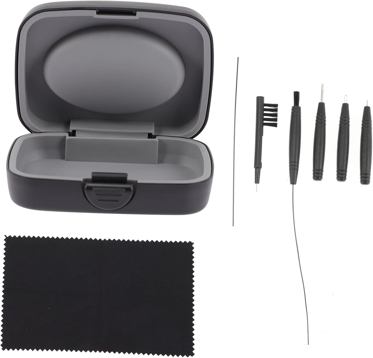1Set Cleaning Tool with Case Non Slip BTE Brush for Easy Removal Portable Earphone Cleaner Kit for Personal Use
