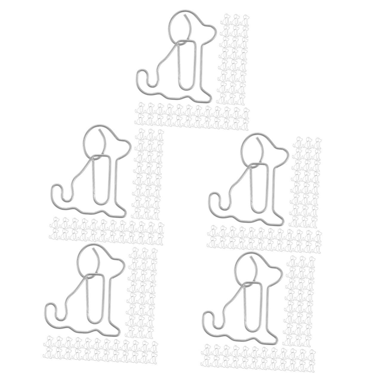 Amosfun 500pezzi Graffette Metalliche Forma Di Cane Piccole Graffette Carine Per Ufficio e Uso Domestico Accessori Creativi Per Documenti e Segnalibri
