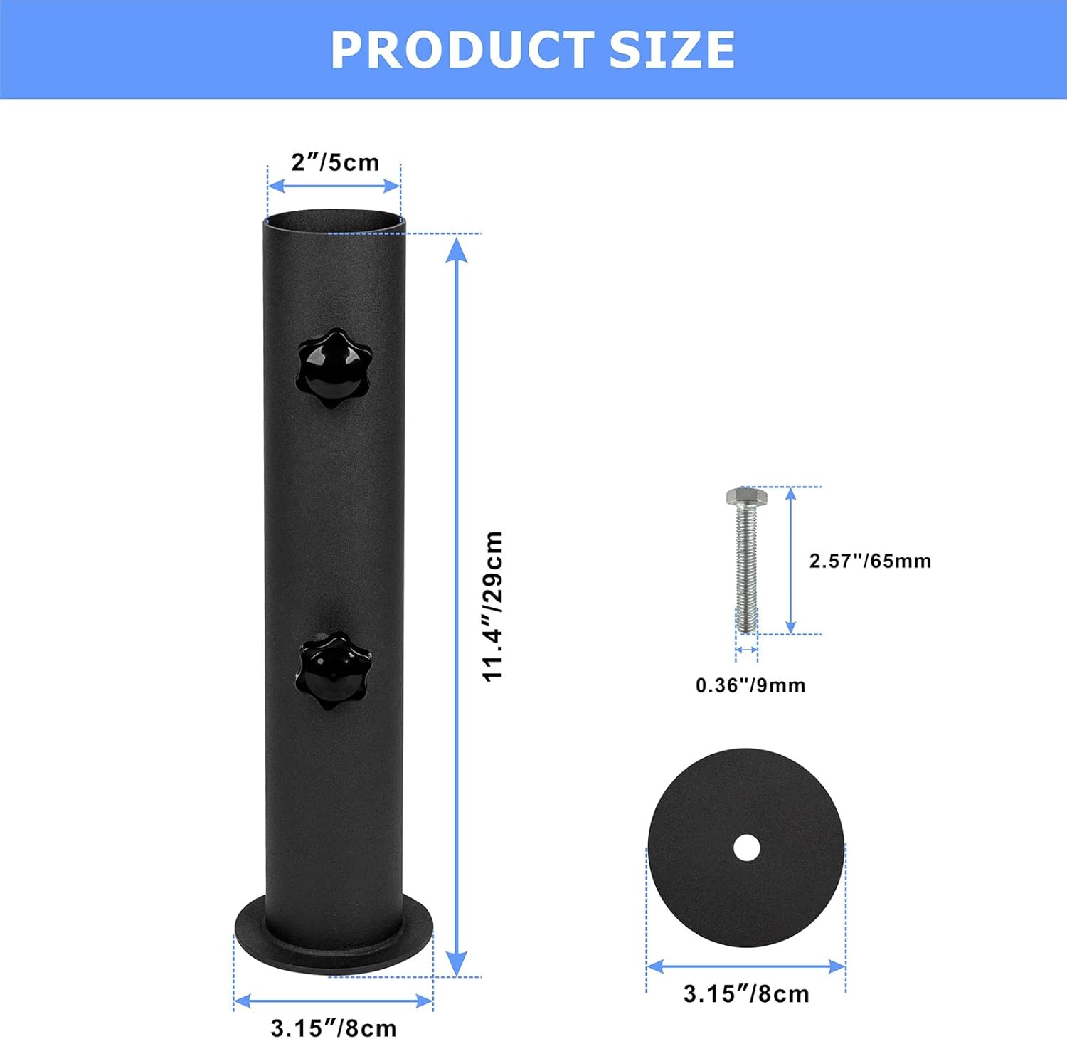 Heavy Duty Universal Granite Umbrella Stand Tube Outdoor, Stone Umbrella Tube Base for Outside, Marble Flag Pole Stake Holder, Table Umbrella Tube Bracket, DIY Patio Umbrella Holder Parts