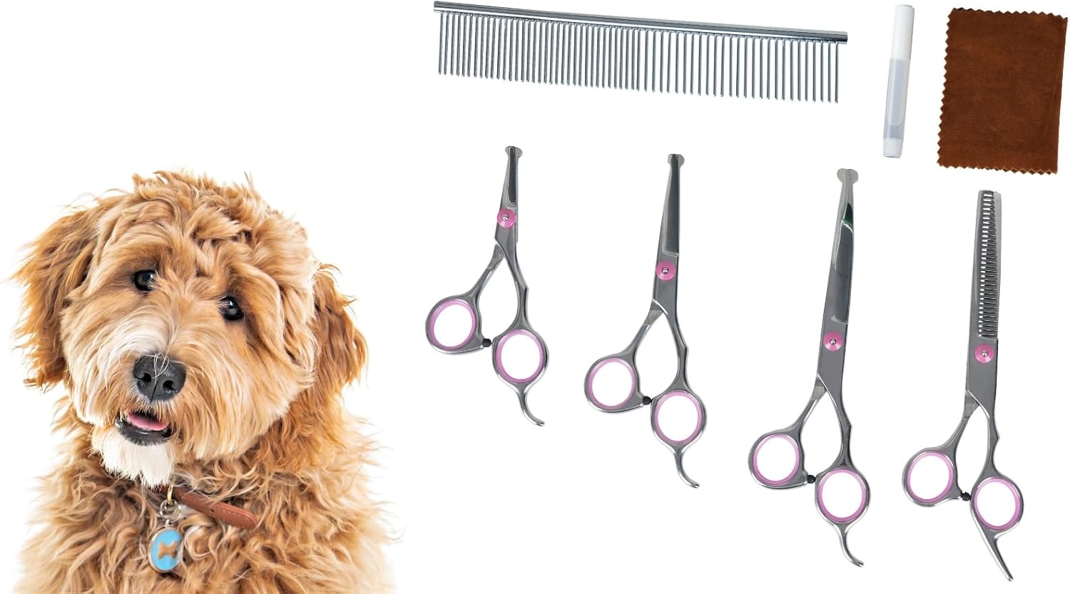 Dog Grooming Scissors Kit 4CR13 Steel Grooming Scissors