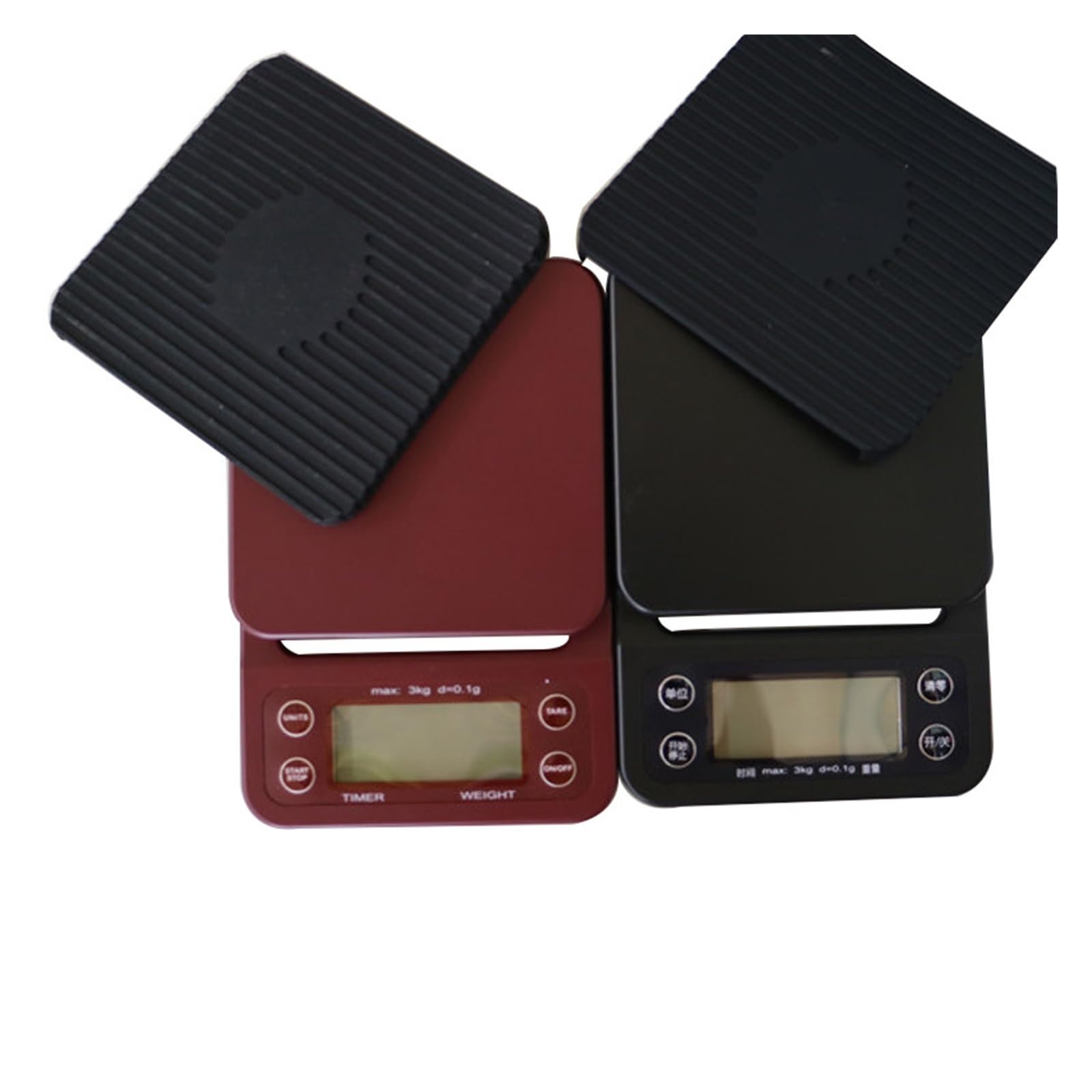 3 Kg 0,1 G Digitale Tropfkaffeewaage Mit Timer, Elektronische Küchenwaage, Design, Balance, Hohe Präzision Genaue Messung(Black)