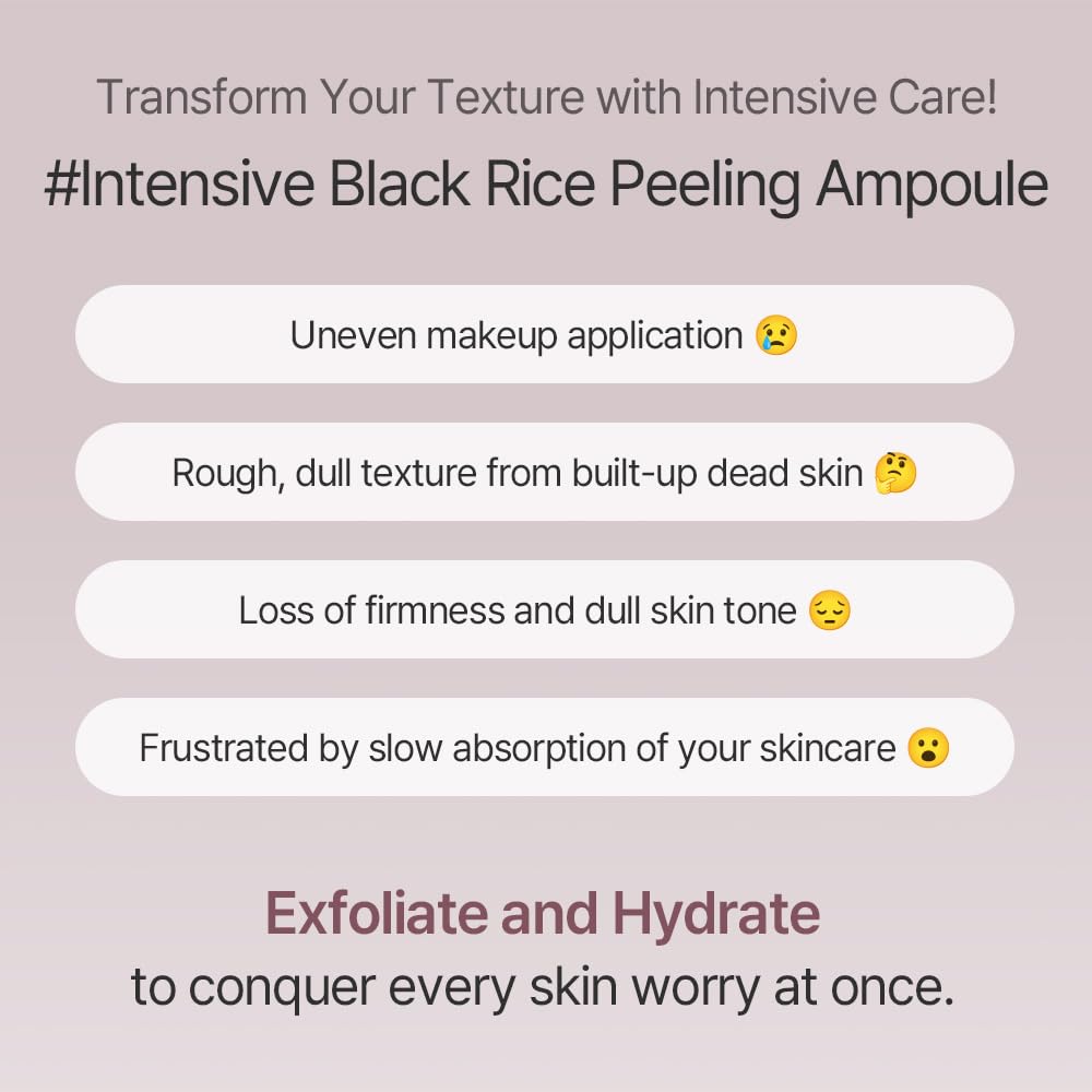 mixsoon Black Rice Peeling Ampoule - Esfoliante Viso con Estratto di Riso Nero, Complesso di Soia e PDRN di Riso, Siero Idratante per una Trasparenza Affinata e una Radiosità Vitale, 100ml