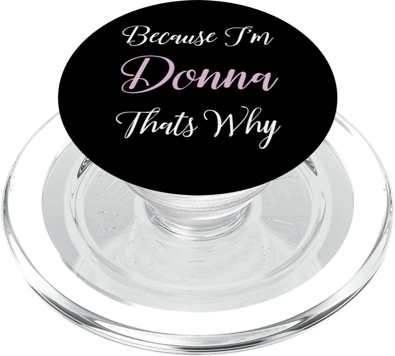 Donna Name Personalized Women Cute Pink Girl PopSockets MagSafe PopGrip for iPhone