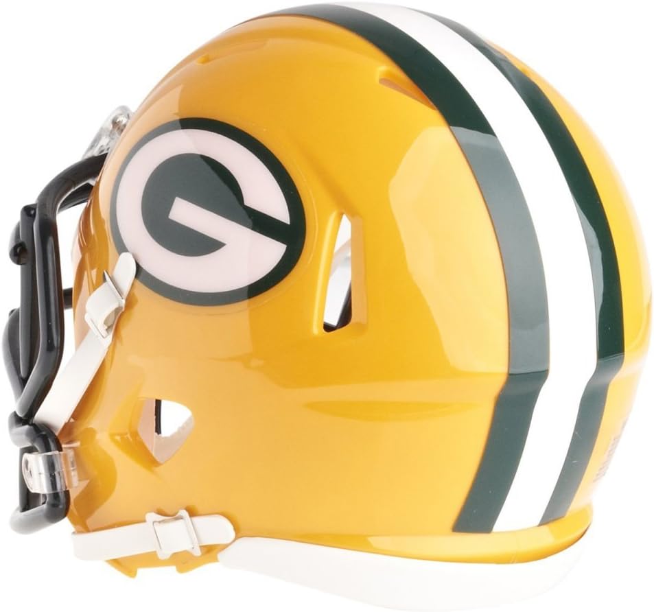 Riddell Unisex Revolution Speed Mini Helmet, Team Color, One Size US & NFL Green Bay Packers Speed Mini Football Helmet