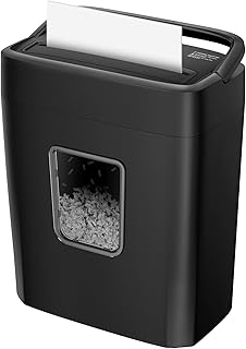 Bonsaii 8-Sheet Cross Cut Paper Shredder, Credit Cards/Mail/Staples/Clips Shredder for Home Use with 4.2 Gallon Bin (C261-C)