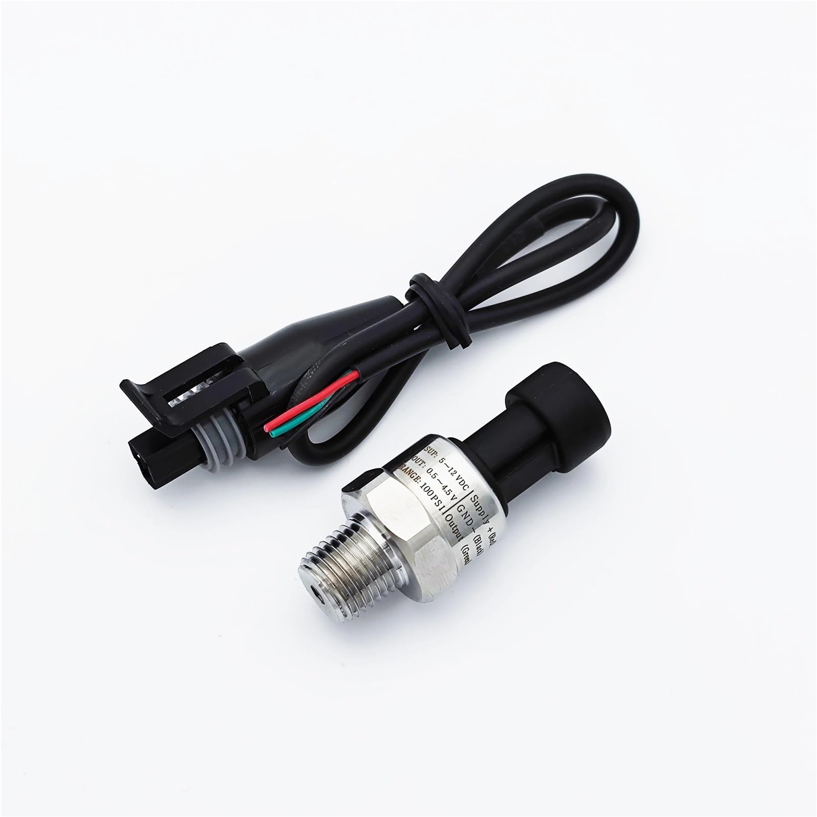 Transductor de sensor presión for agua, aceite, combustible, gas y aire. Sensor cerámico acero inoxidable. 12-24 V CC, 4-20 mA Alta precisión(0~0.5mpa)