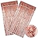 Produktbild SIMUER Metallic Folie Vorhänge Fringe Schimmer Vorhang Lametta Hintergrund Tür Fenster Glitzervorhang für Geburtstag Hochzeit Weihnachtsschmuck Party Dekorationen Rose Gold 2 Pack