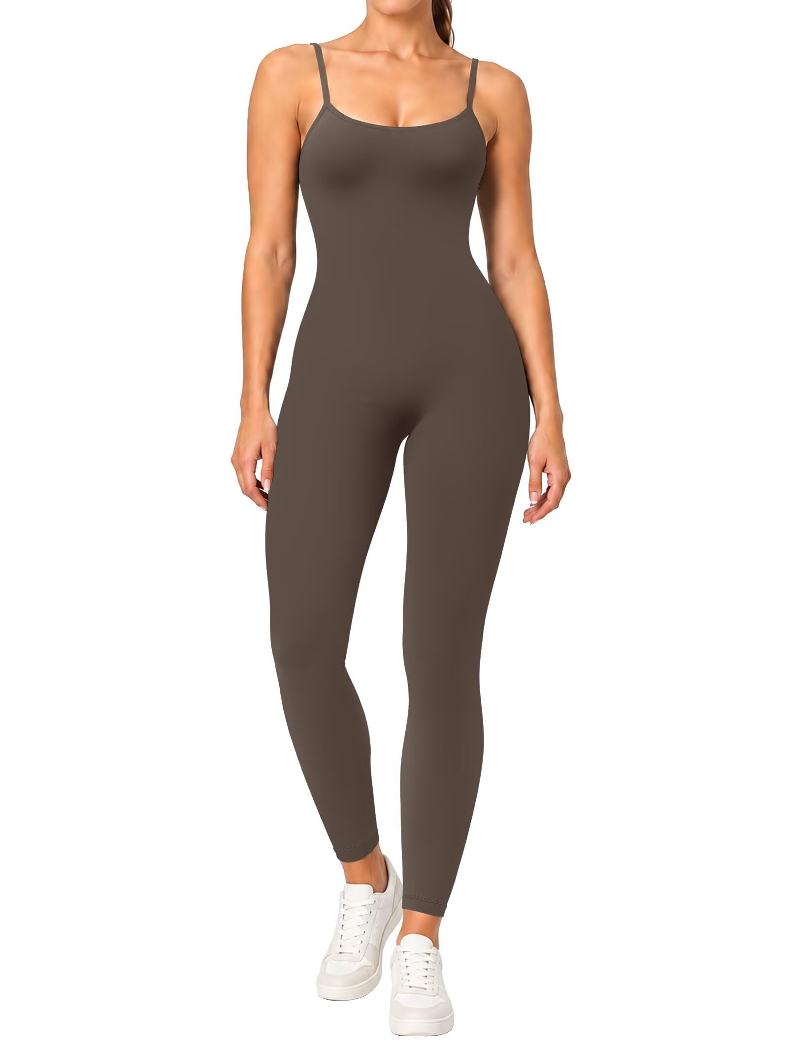 Sunzel Combinaison une pièce zippée à manches longues pour femme, legging d'entraînement pour yoga, gym, entraînement, contrôle du ventre, barboteuse moulante