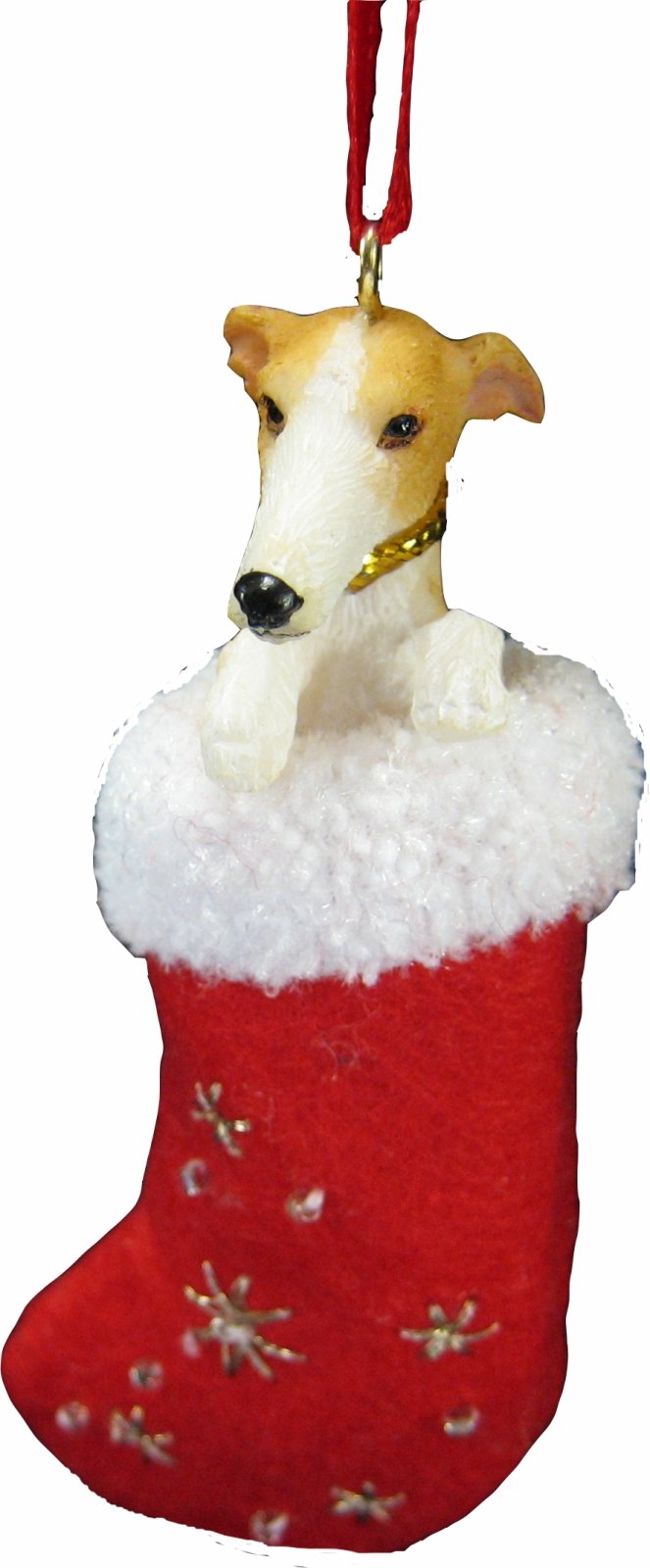 Greyhound Christmas Stocking Ornament with 