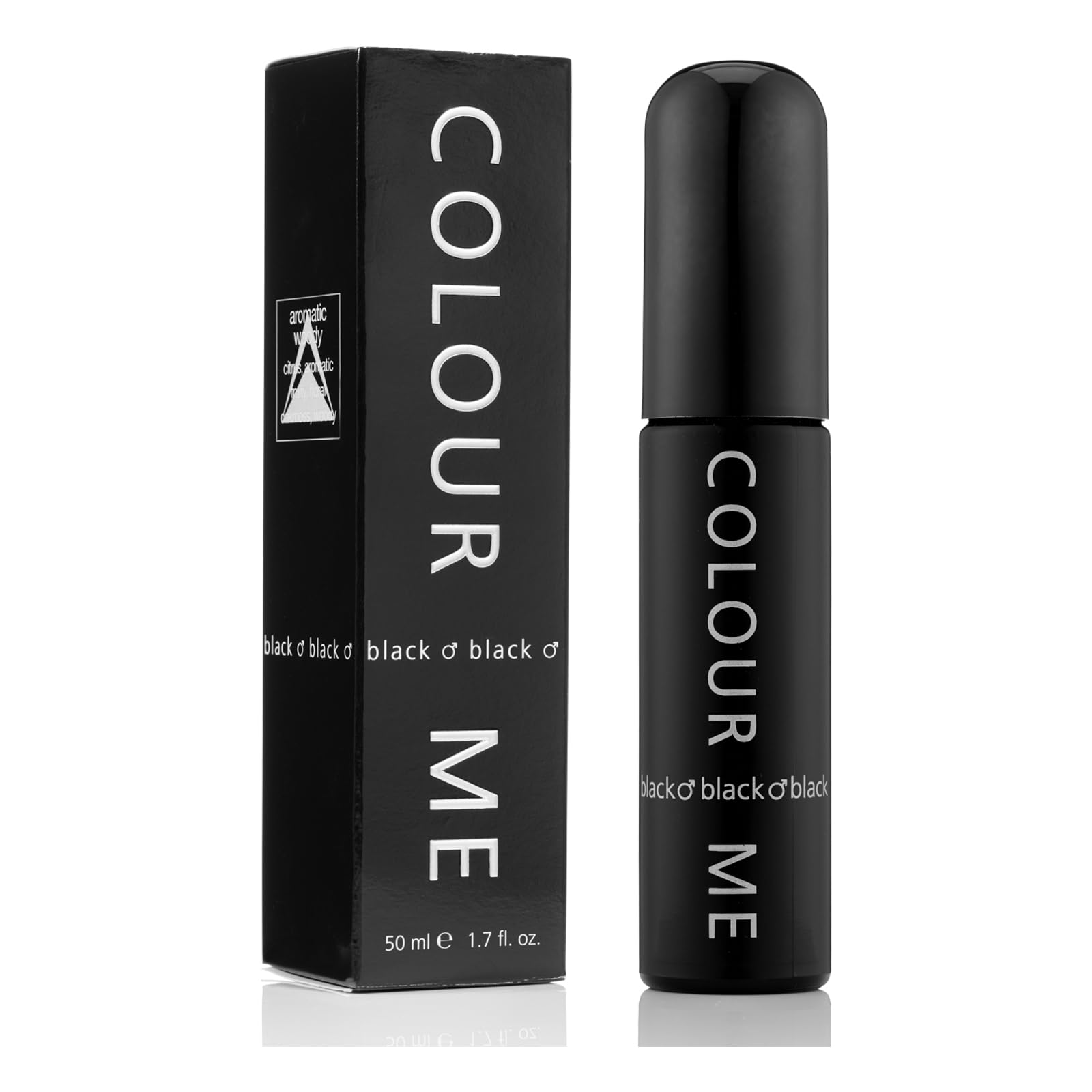 COLOUR ME Black Perfume for Men. 50ml Eau de Parfums , Luxury Fragrance - Mens Aftershave, Long Lasting Fragrance for Men by Milton-Lloyd