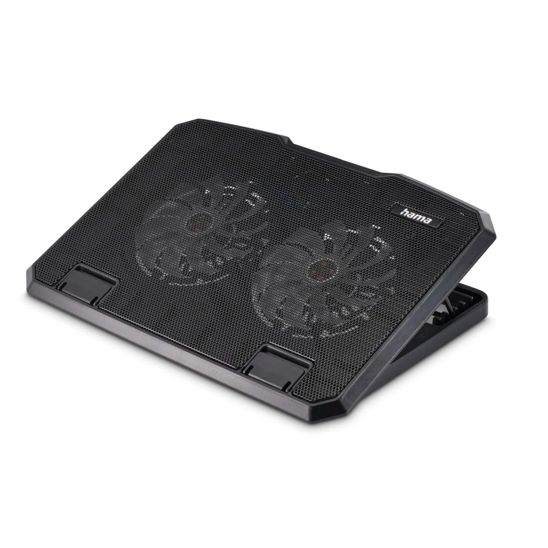 Hama "Black Metal" Laptop Cooler, Tilting, Quiet, 2 Fans, 40 cm (15.6"), blk