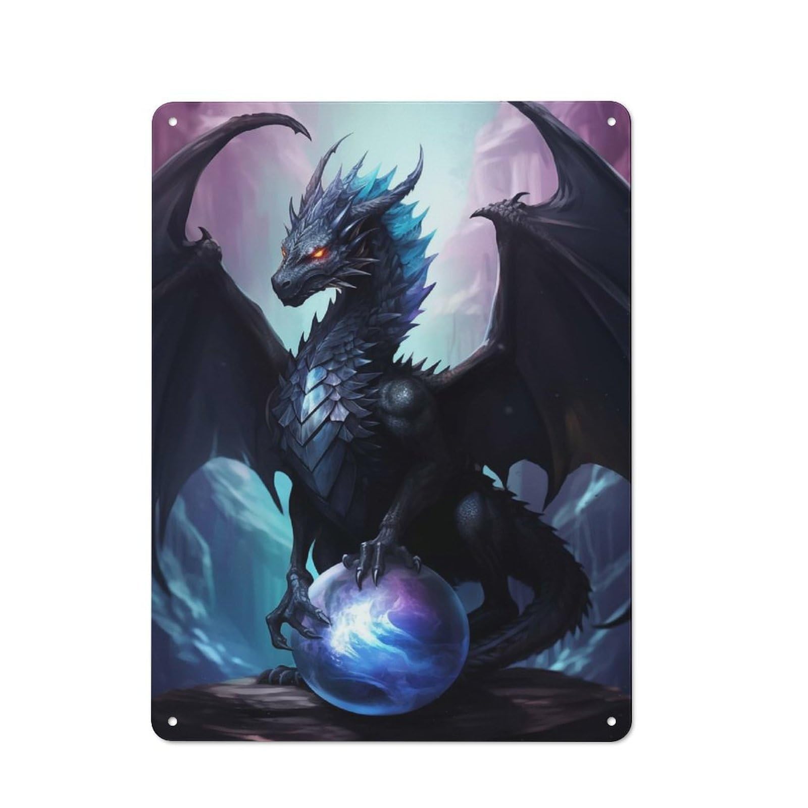 Junmoney Style-8 Anime Dragon Of The World Printed Metal Sign 40X30cm For Man Cave Or Games Room, Suited To Games Room Collectors