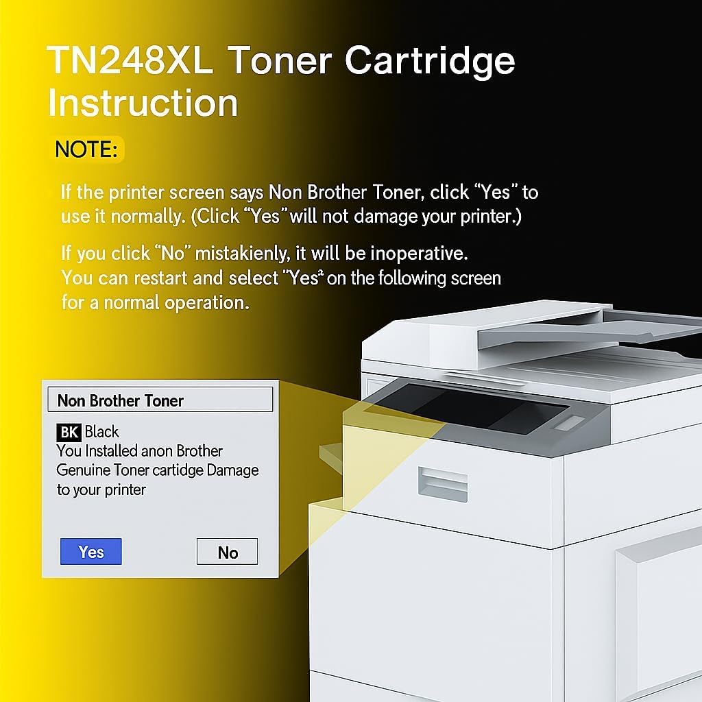 TN248XL wkłady z tonerem – zamiennik do tonera Brother TN248, kompatybilne z DCP-L3515/3520/3527/3555/3560, HL-L3215/3220/3240, MFC-L3740/3760/8340/8390 (1 zestaw (1 zestaw 4-pak czarny, cyjan
