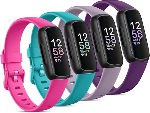 Odbeai Compatible con Fitbit Inspire 3 bandas para mujeres y hombres, correa deportiva de repuesto de silicona suave para Fitbit Inspire 3 Fitness