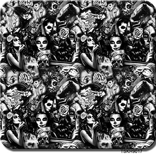 Hydrographic Film, Hydro Dip Film-Skull pattern-Water Transfer Printing FilmHydro Dipping – 0.5 Meter Multi-color Optional hydro dip by dipping hydrographic film (Color : TSKH9017)
