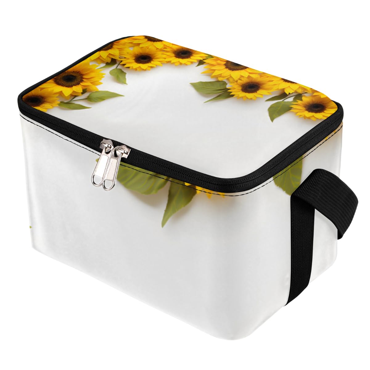 GzLeyigou Lunch Bags for Women Men 9 Cans,Sunflower Decor Hot & Cold Food Delivery Bag Insulated Grocery Bag Insulated Lunch Box Sunflower Cooler Bag for Office Work Picnic Beach