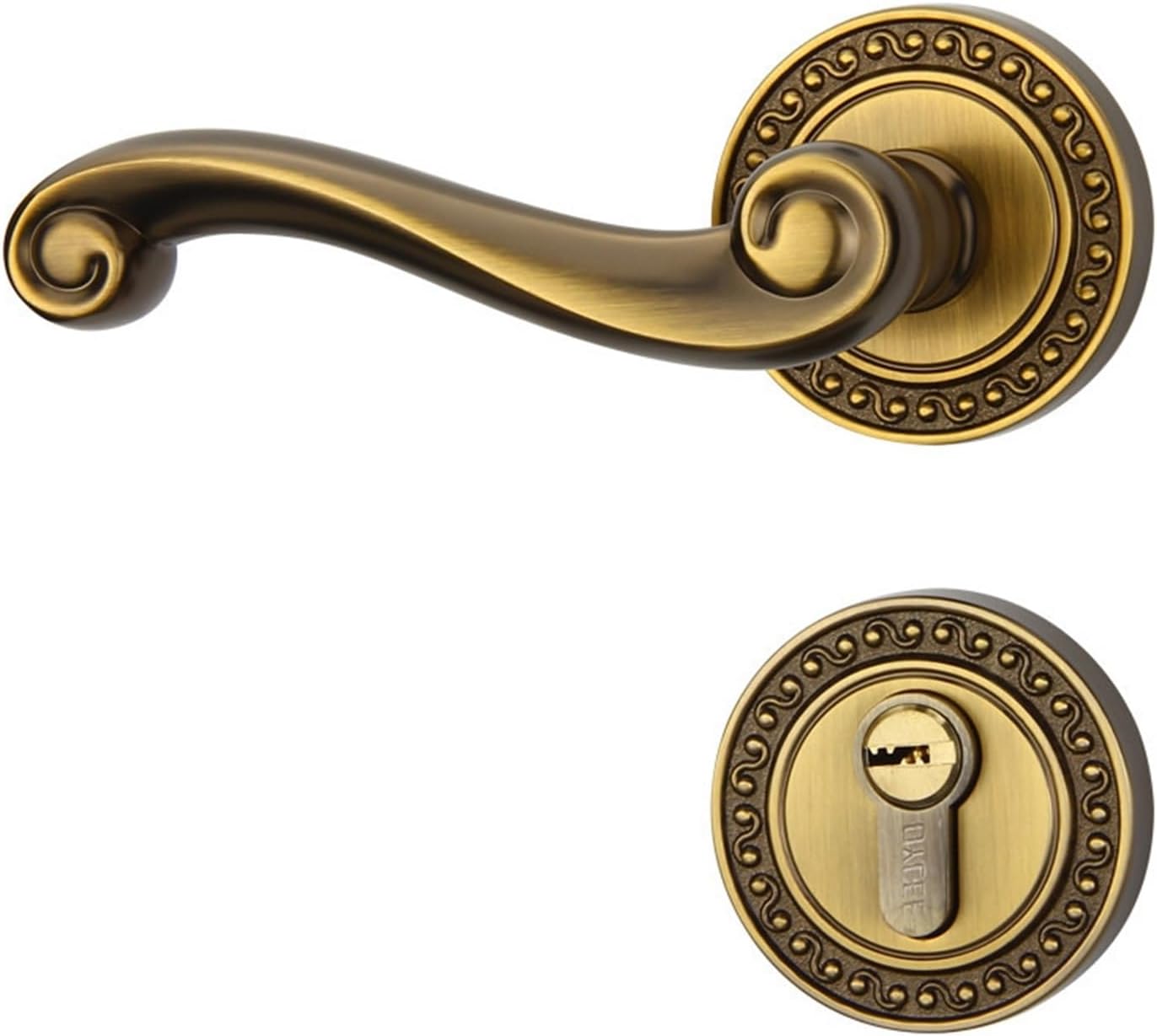 Indoor Wooden Door Lock Anti-Theft Magnetic Split Lock Bedroom Bathroom Door Lock Door Handle(Ivory White)