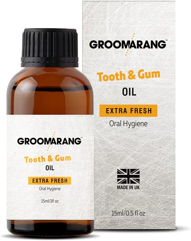 Natural Botanical Tooth and Gum Oil with Free Tongue Scraper, 15 ml (15 ml (Pack of 1))