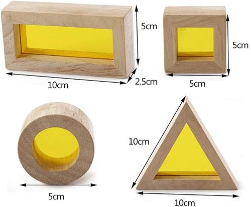 Miniatura 7 de BOHS Bloques sensoriales arcoíris (24 piezas)  Juguetes de madera para regalo de niños pequeños  Juega en mesa de luzventana soleada
