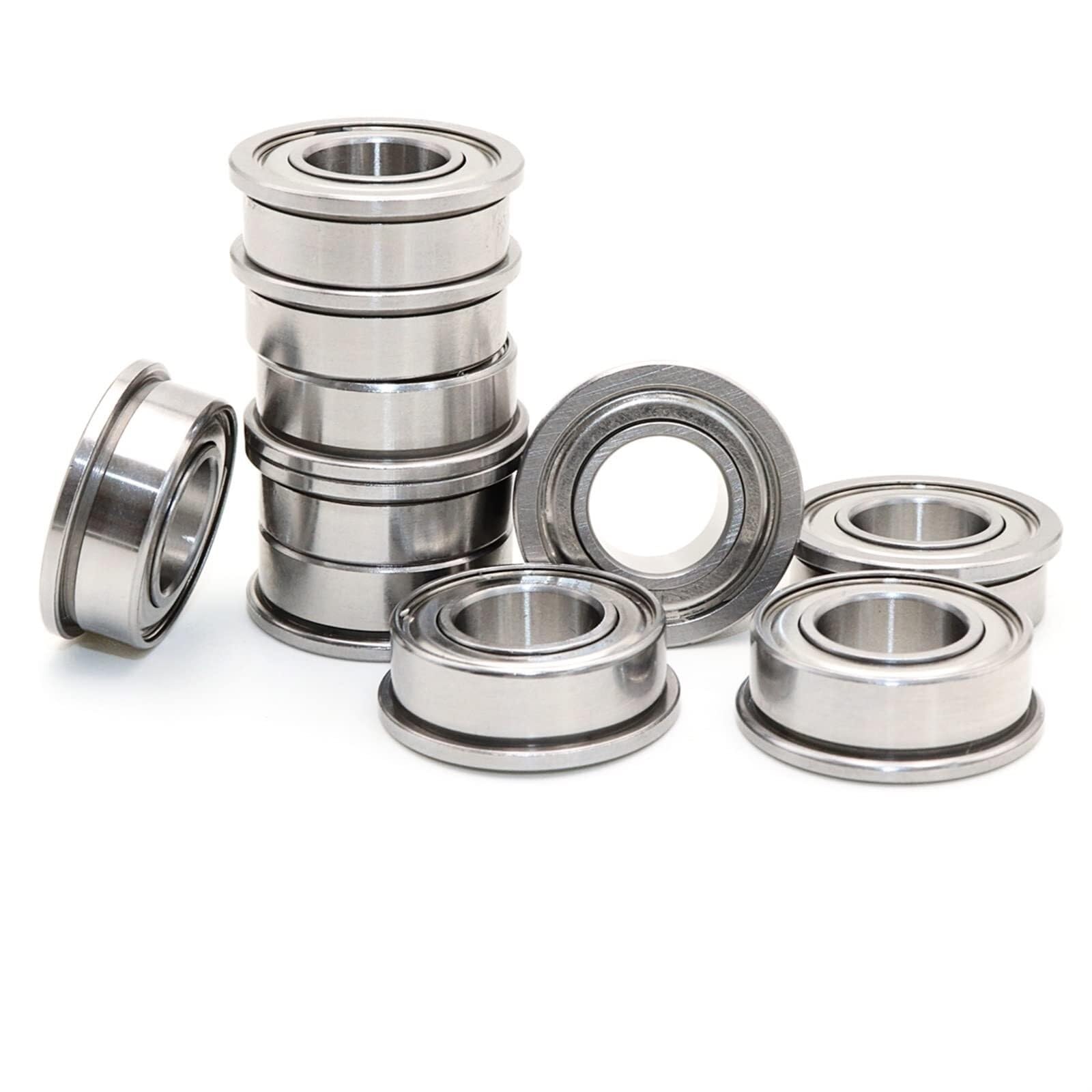 Soywim One Color Bearing, Bearing,Ball Bearings,Deep Groove 10Pcs Rf-1560Zz 6X15x5 Single Row Flanged Double Shielded Wear Resistance