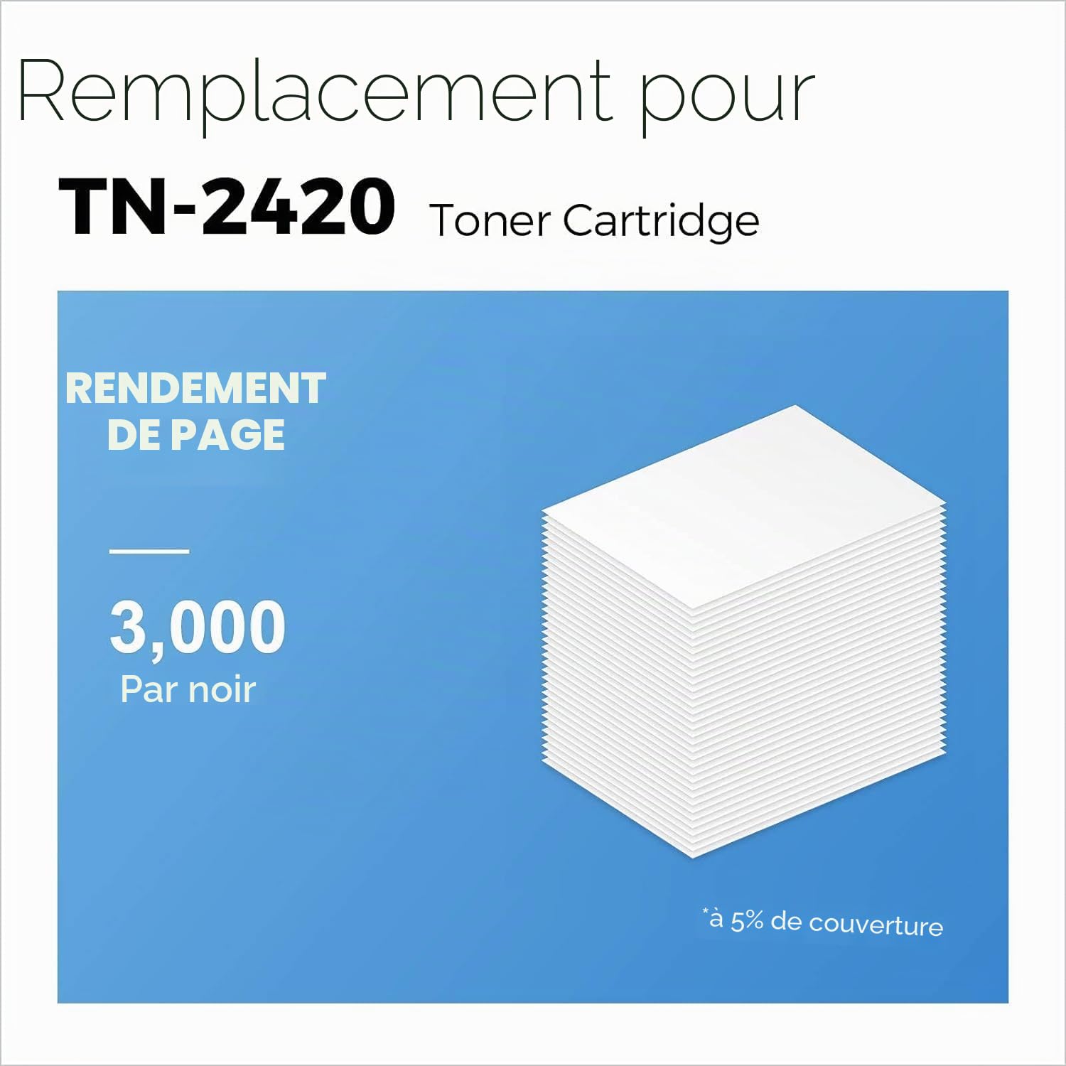myCartridge TN2420 Cartouche de Toner Compatible pour TN-2420 TN-2410 pour Brother DCP-L2530DW HL-L2350DW MFC-L2710DW HL-L2375DW DCP-L2550DN HL-L2310D MFC-L2730DW MFC-L2750DW (2 Noir)