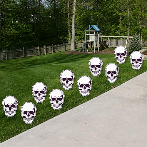 12 in. Corex Skull Sidewalk Yard Sign Set