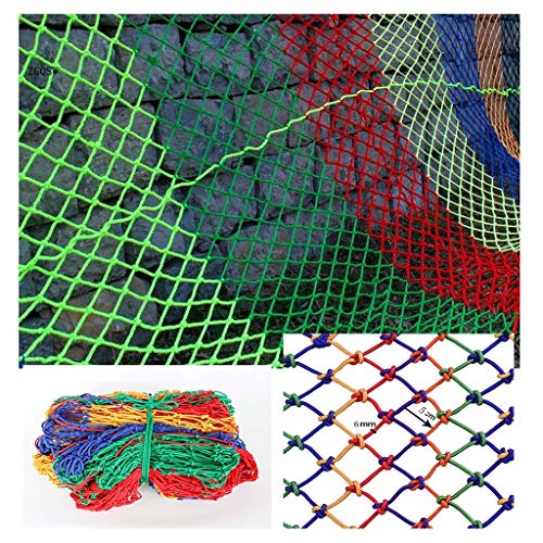 Child safety net protective net decoration net out Decorative Net Child Safety Net Nylon Rope Net Balcony Safety Net Obstacle Net Stairs Anti-falling Kindergarten Playground Garden Fence Swing Hammock