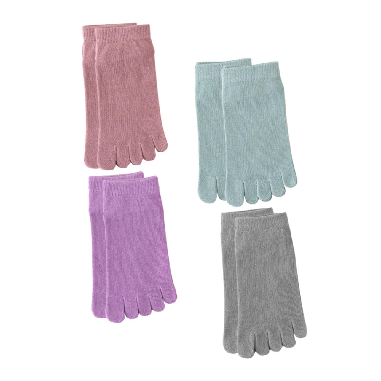 VALICLUD 4 Sätze Kurze Damen Fünfzehen Atmungsaktive Unsichtbare Für Sandalen Und Flache Schuhe 4 Paare * 4
