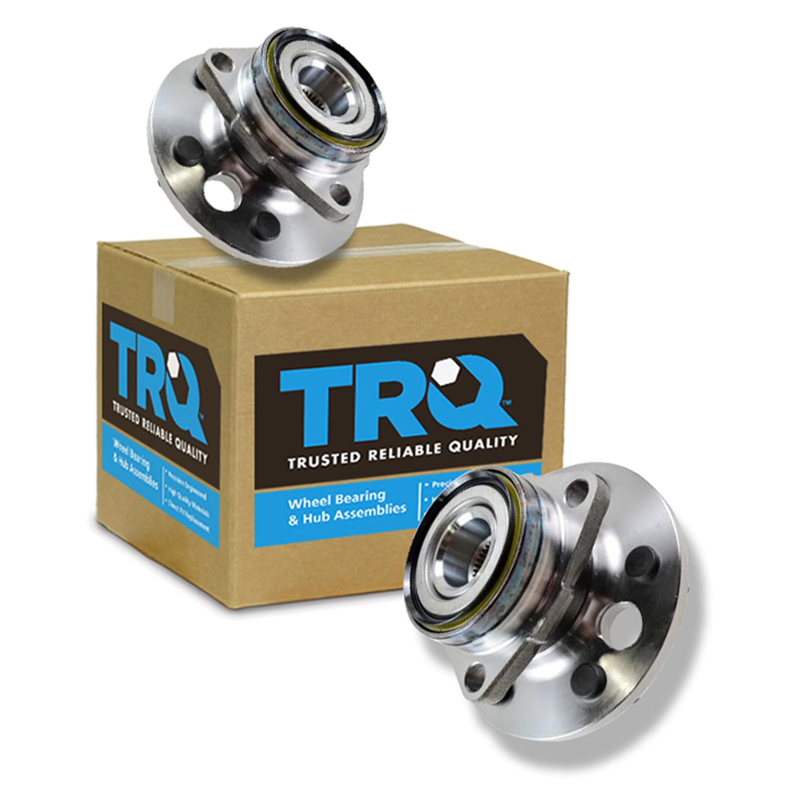 TRQ Front Left and Right Wheel Bearing and Hub Assembly Set 2 Piece