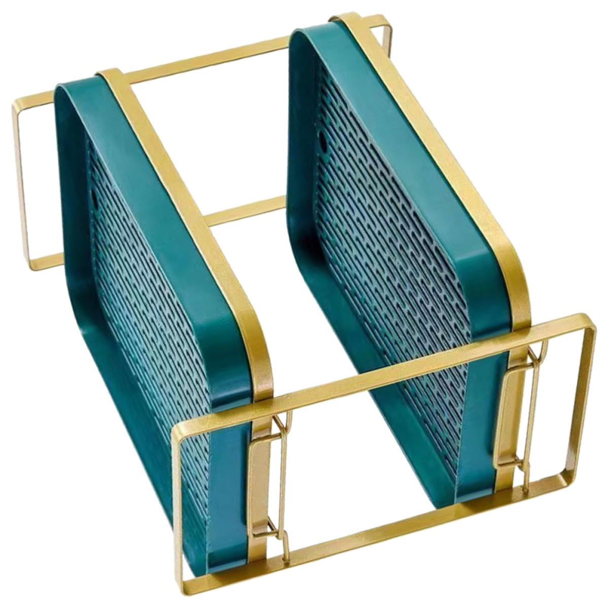 Porte-gobelets Empilables à 2 Niveaux en Acier au Carbone Vert