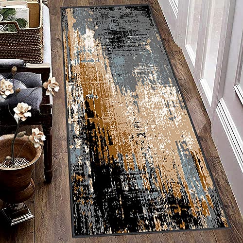 Tapis de couloir lavable et ultra résistant aux poils ras, parfait pour l'entrée et la cuisine