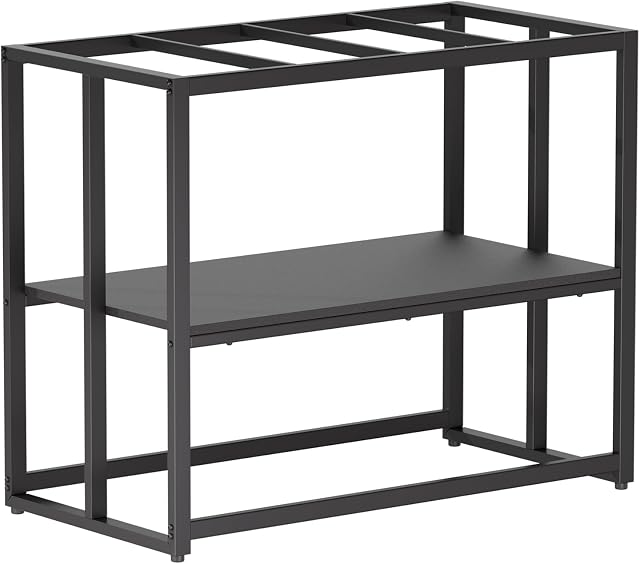 Urban Deco 40 Gallon Fish Tank Stand 660LBS Capacity For Aquarium Stand Metal Fish Tank Stand 38.2"x18.5"x29.5" Dual-Layer Design Terrarium Stand Ideal for Home and Office