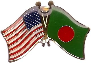 AES USA American & Bangladesh Country Flag Bike Hat Cap Lapel Pin