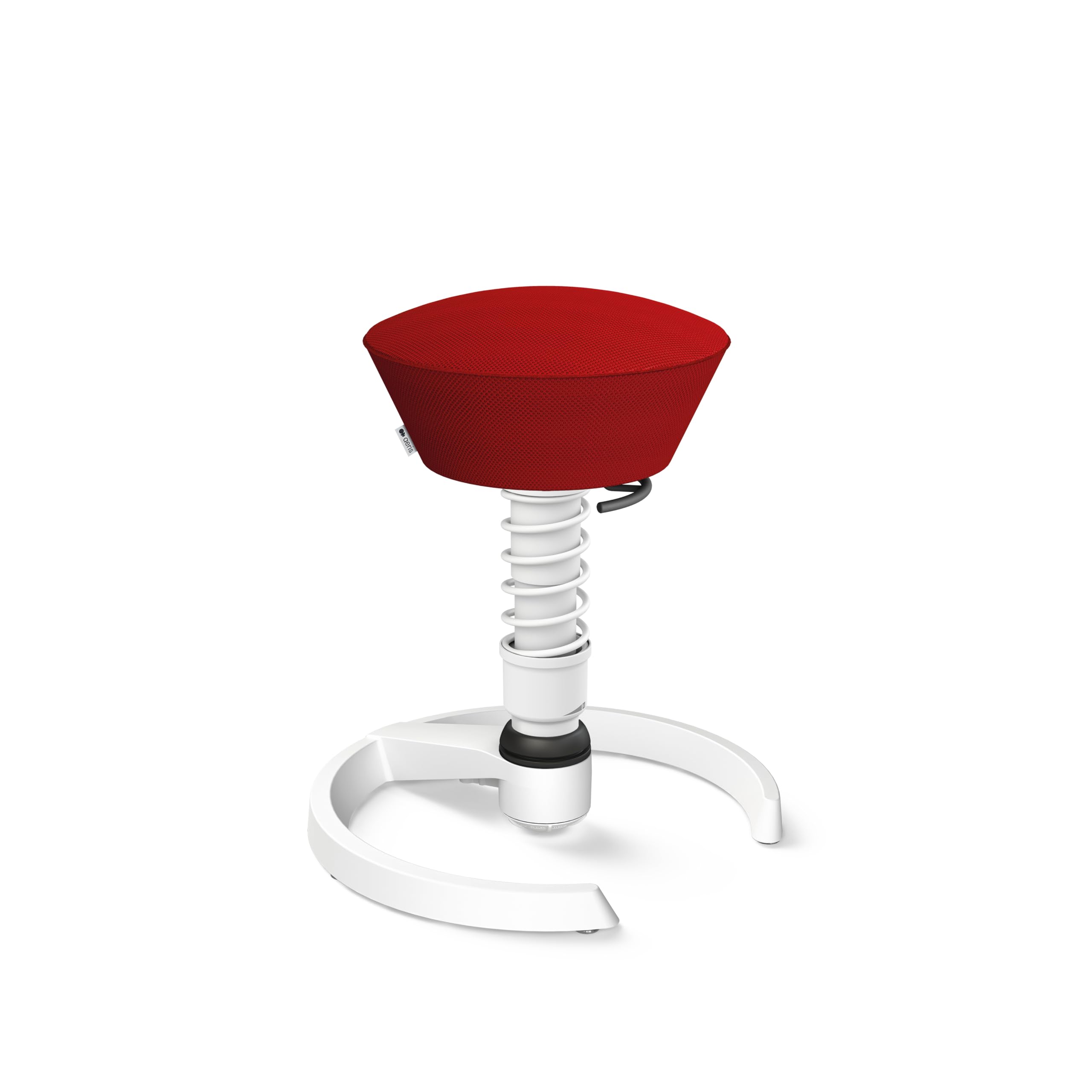 aeris Swopper Air – Ergonomischer Hocker mit extra weicher Polsterung – Bürohocker höhenverstellbar ohne Rollen –Sitzhocker für einen gesunden Rücken, Feder Standard