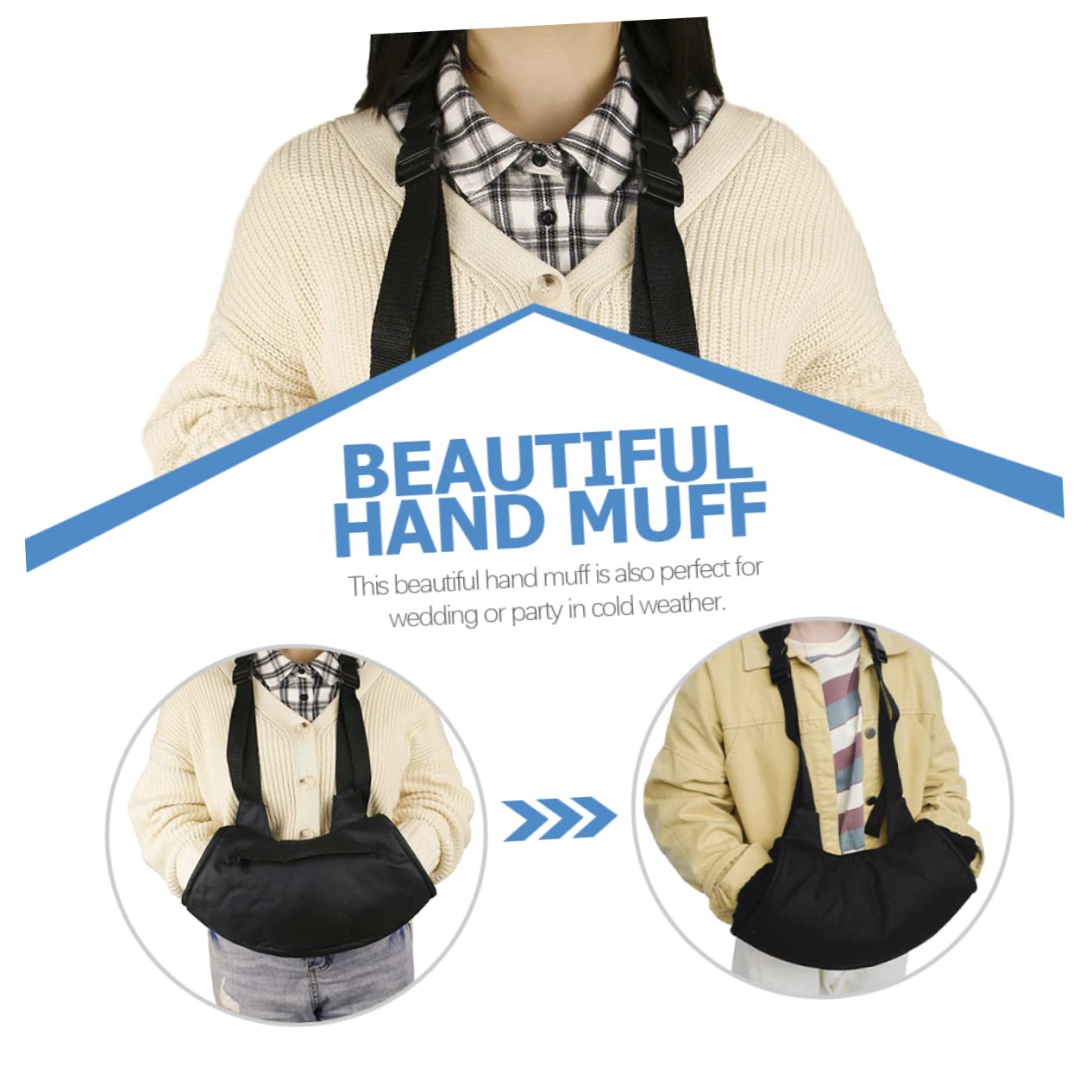 Hängender Handmuff Handwärmer 1 Stück aus Oxfordstoff
