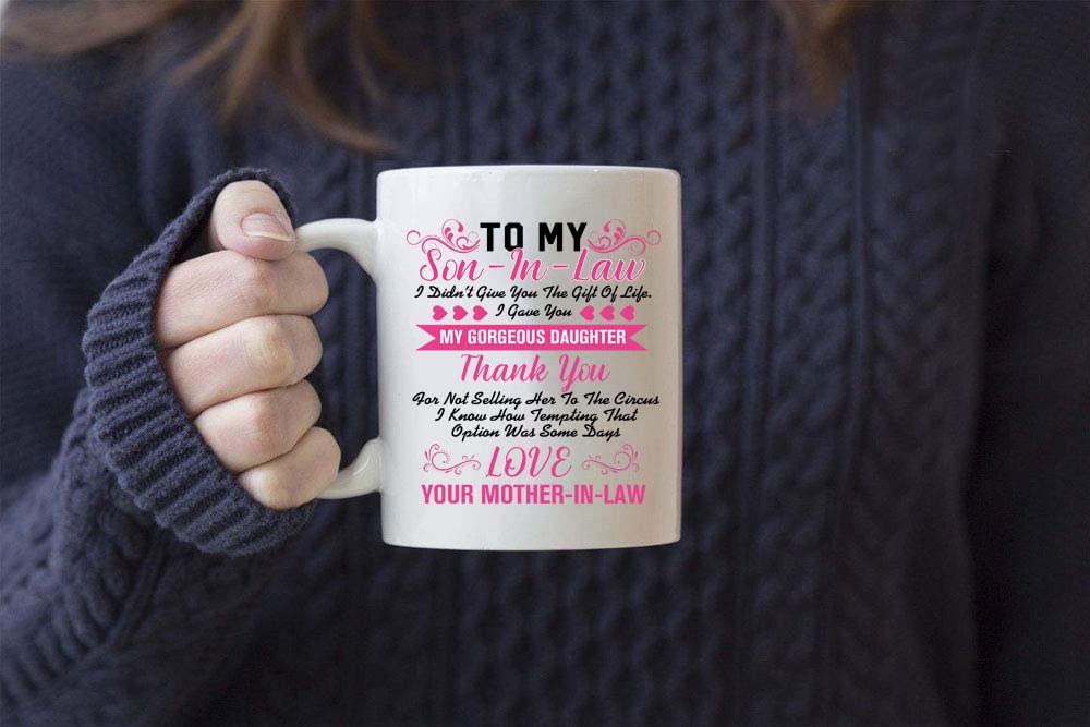 YIDAJI Cadeau Pour Beau-fils – Tasse à Café Et Dessous-de-verre – Cadeau Pour Beau-fils De La Part D'un Beau-père, D'une Belle-mère – Fête Des Pères, Mariage, Idée De Cadeau D'anniversaire Pour