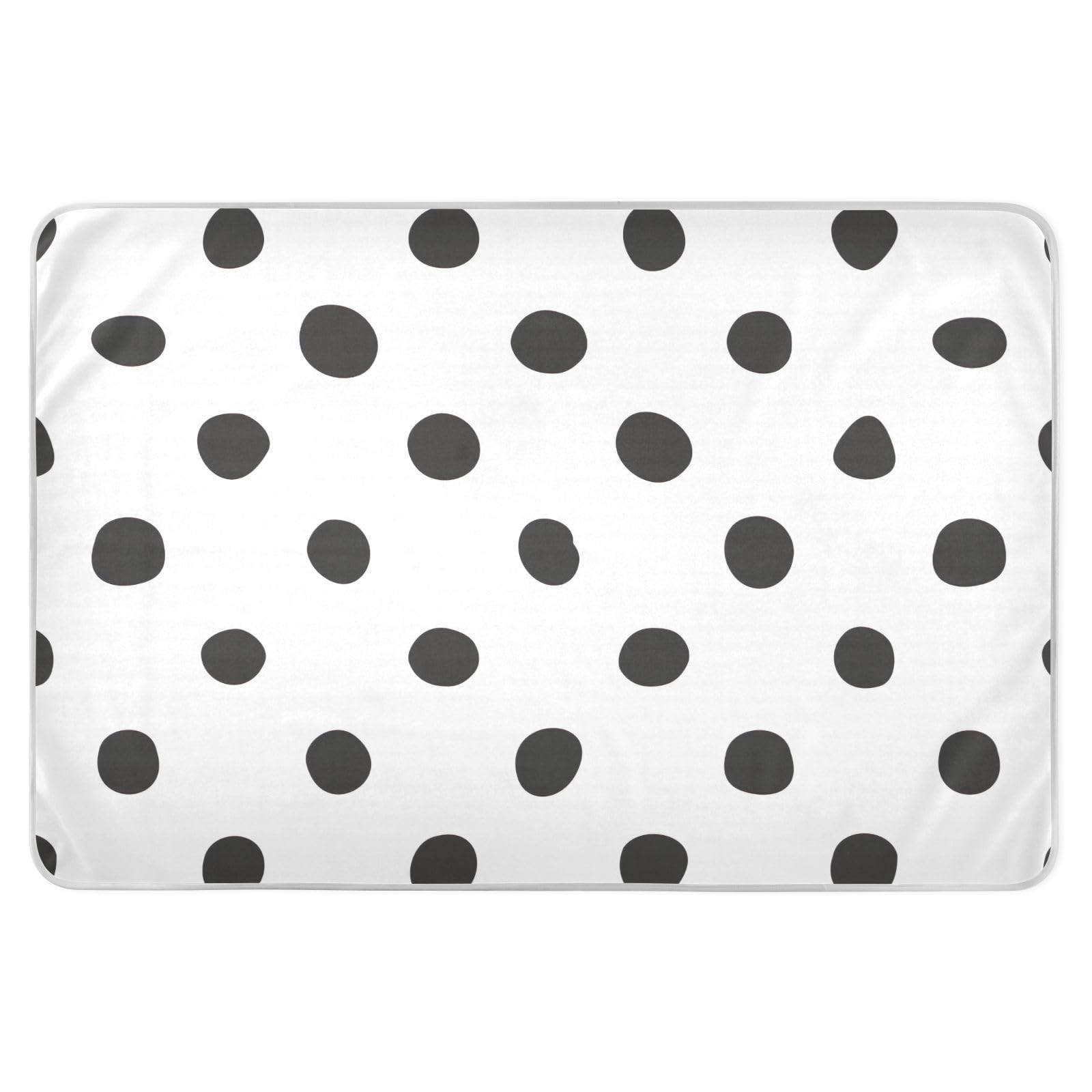 Classic Cow Black Polka Dot Waterproof Pads, Pee Pad for Kids Bed Washable, Reusable Pads for Incontinence