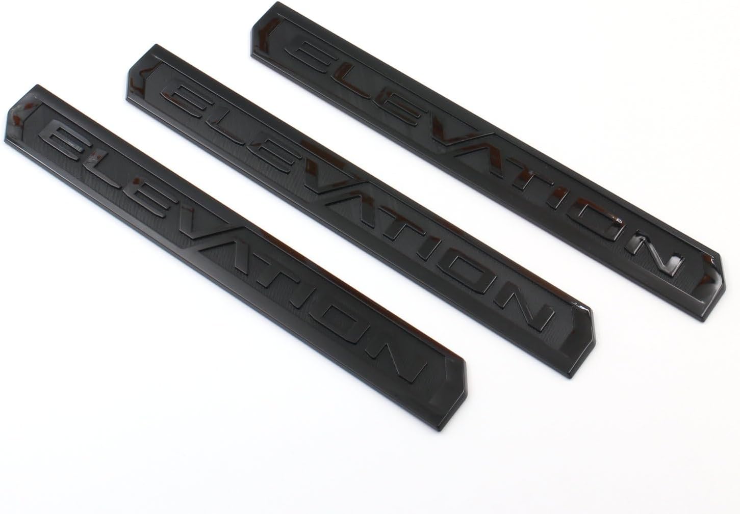 3PC Gloss Black Door Rear Elevation Emblems Compatible with 2019-2024 Sierra 1500 2021-2022 Canyon