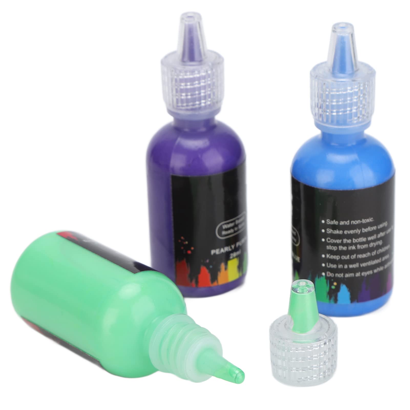 DIY Körperbemalung Flüssigpigment 12 Flasche, Sicher für die Haut Wasserbasierte DIY-Farbversorgung für Bühnenkunst