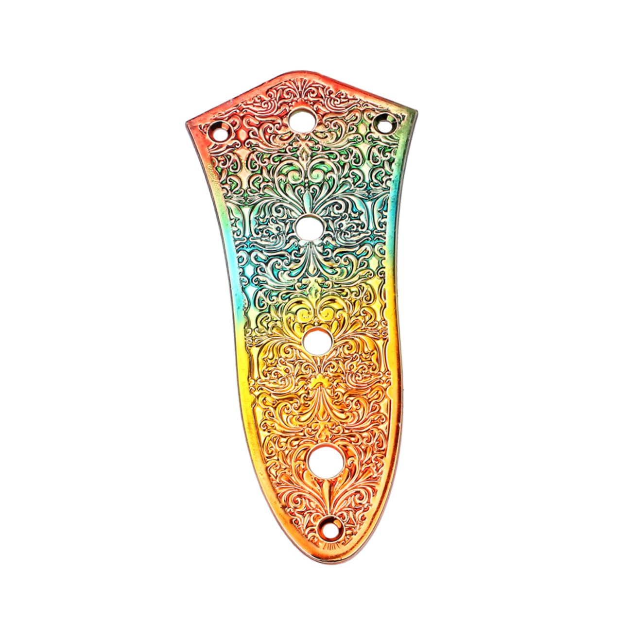 ifundom Replacement Control Plate Ge101d 4 Hole Vintage Guitar Plate Zinc Alloy (rainbow)