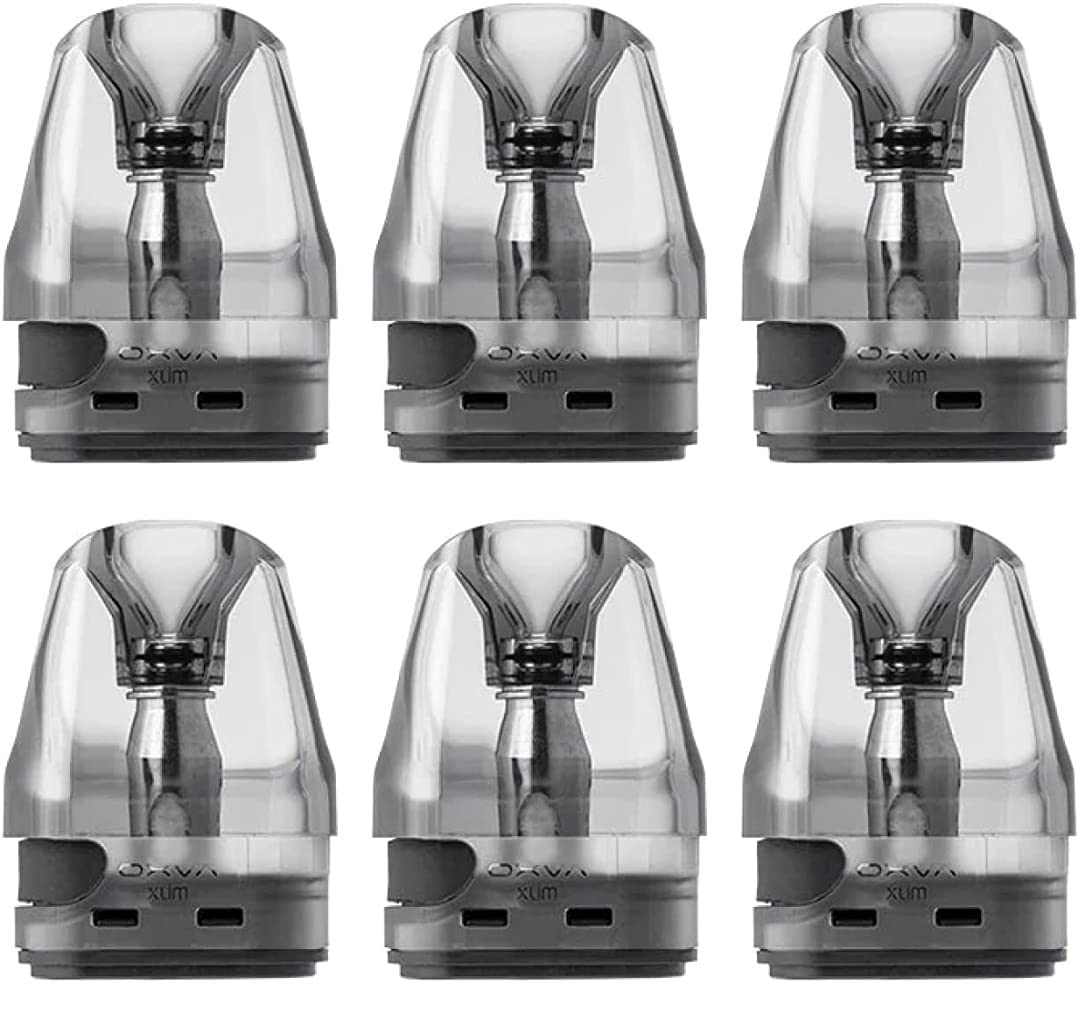 OXVA Xlim V2 Pod, No Nicotine, 2ml Cartridge Capacity, E-Cigarettes, Built-in Coils, Transparent E-Liquid Window, Multiple Pod Options, Pack of 6, (0.6ohm | 20w-25w)
