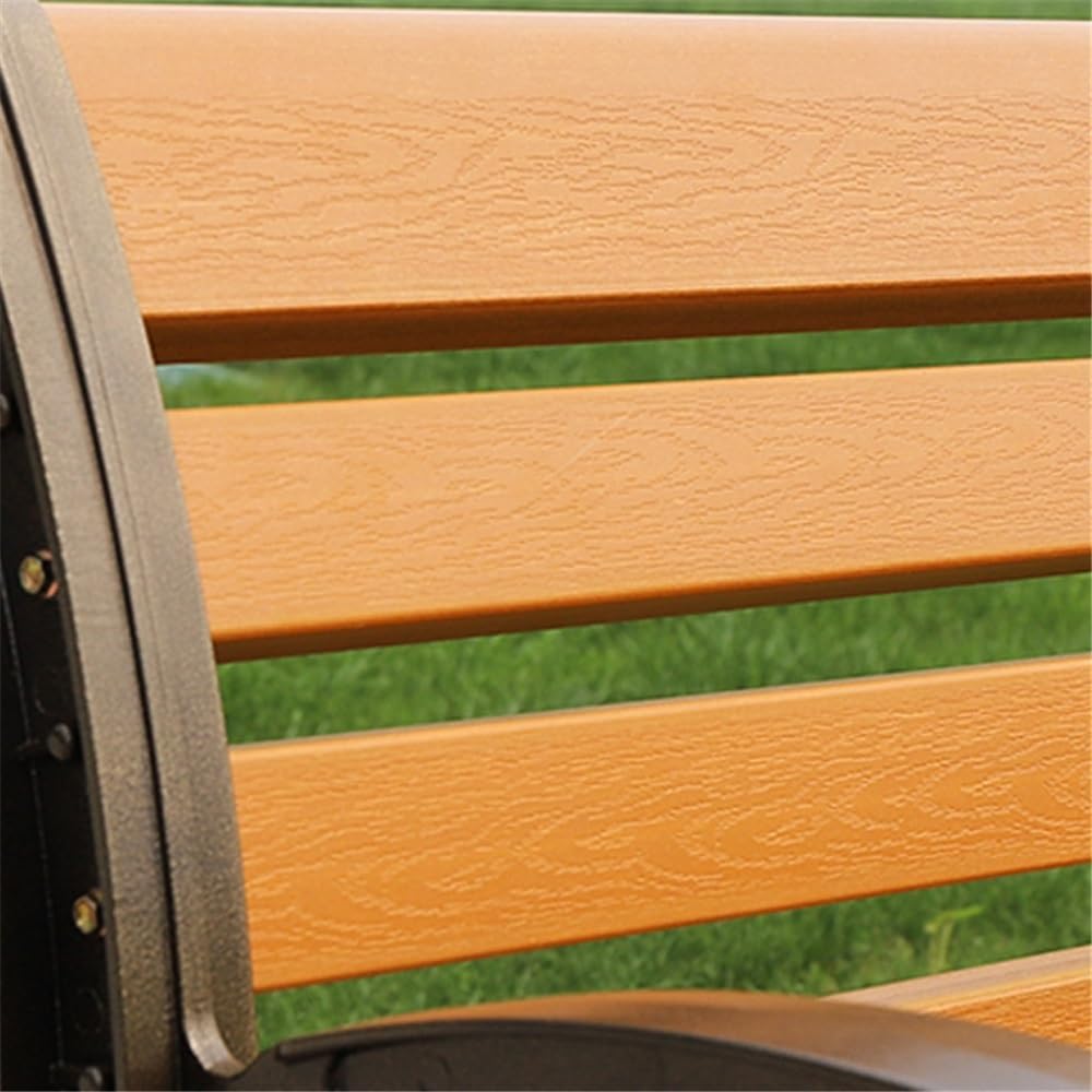 Park Plastic Wood with Backrest Outdoor Bench Multiple People Leisure Park Outdoor Aluminum Bench Entryway
