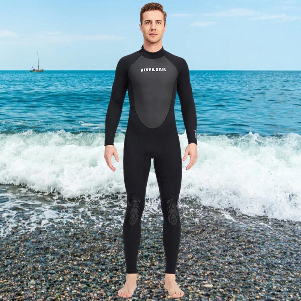 Losa Diving Suit Full Length 3mm UV Protection for Women Mens Men XXXXL Black-picture-29