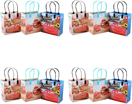 12 Bolsas de regalo pequeñas Disney Car Mc Queen, obsequio, para fiestas