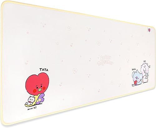 Hamee BT21 MY LITTLE BUDDY SERIES Alfombrilla de escritorio Alfombrilla de mouse para computadora portátil Accesorios de oficina grandes Bonita